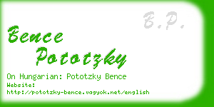 bence pototzky business card